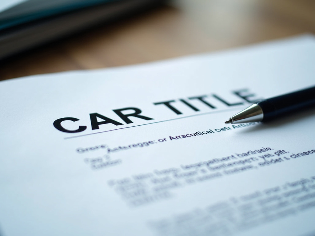 Car title document — title loans alabama