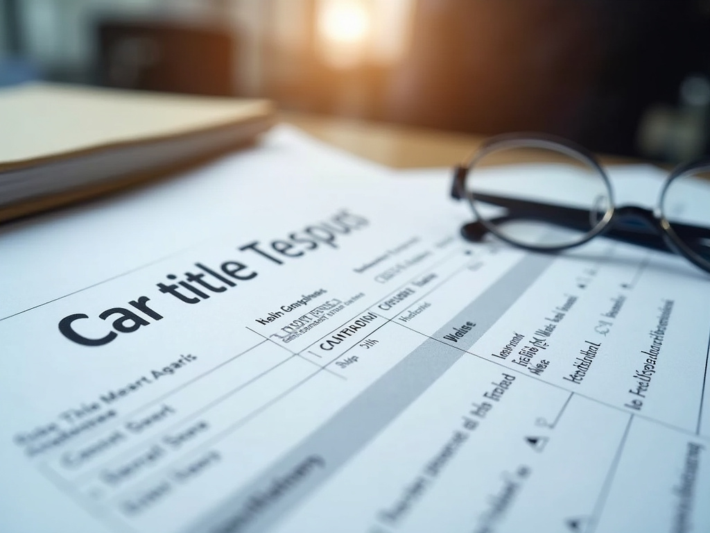 Car title document — title loans alabama