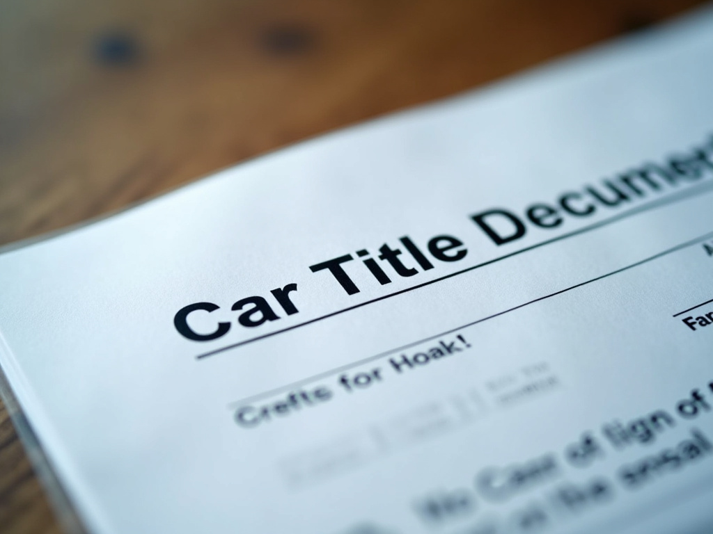 Car title document — title loans delaware