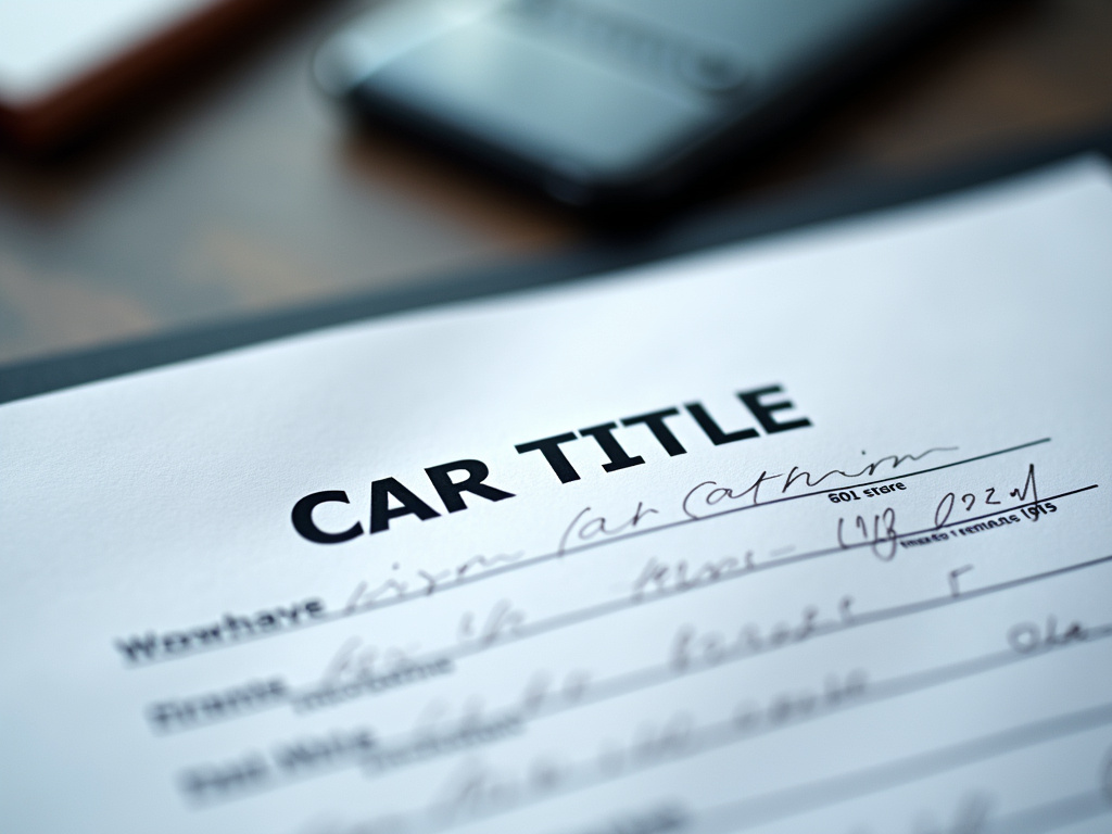 Car title document — title loans delaware