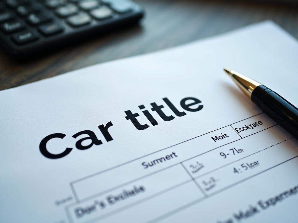 Car title document — title loans delaware
