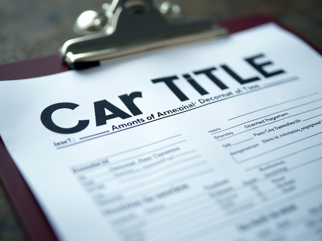 Car title document — title loans delaware