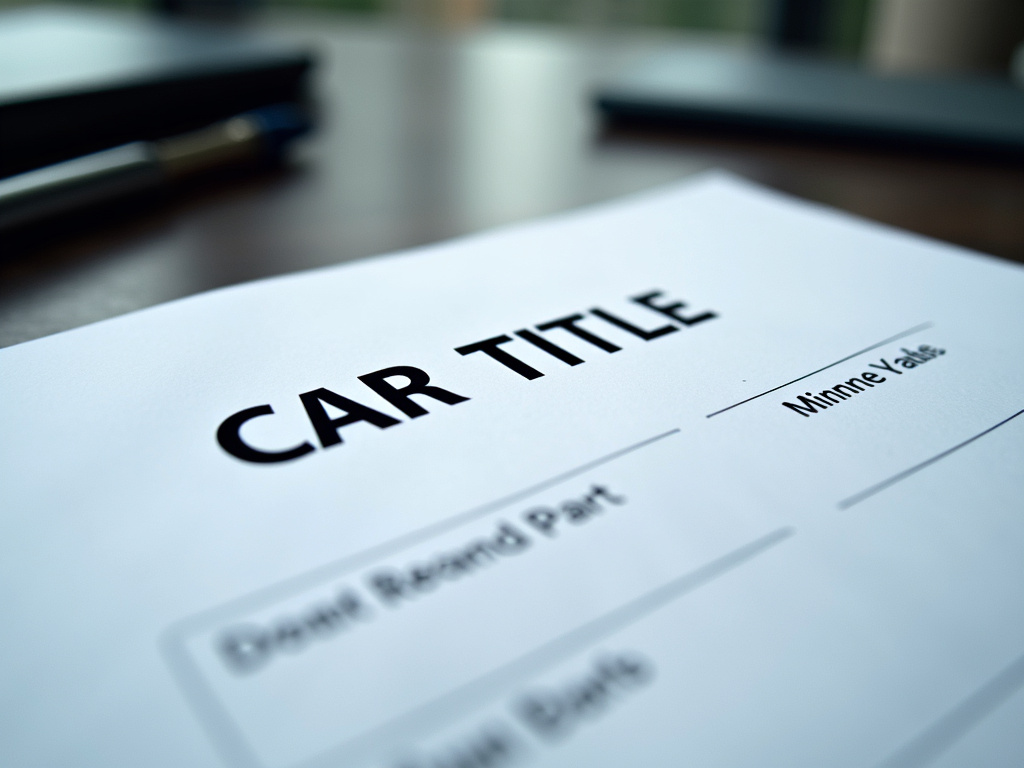 Car title document — title loans illinois