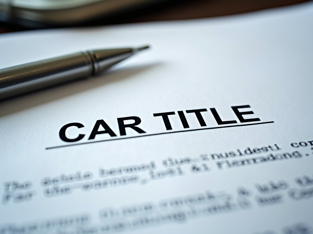 Car title document — title loans kentucky