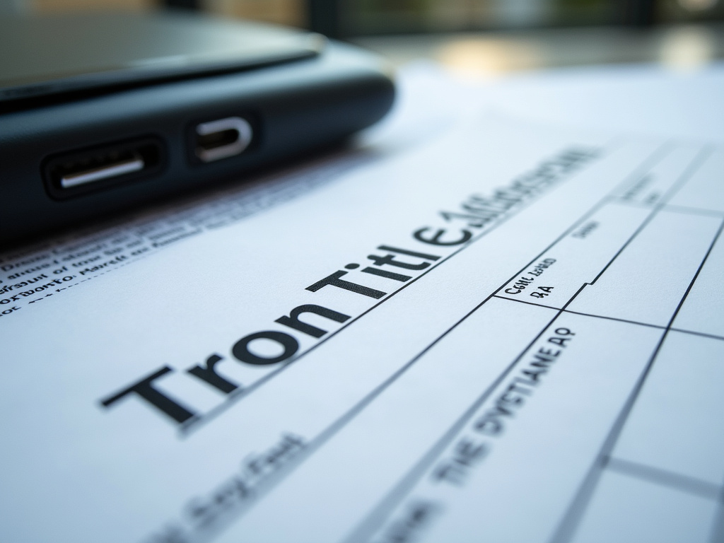 Car title document — title loans kentucky