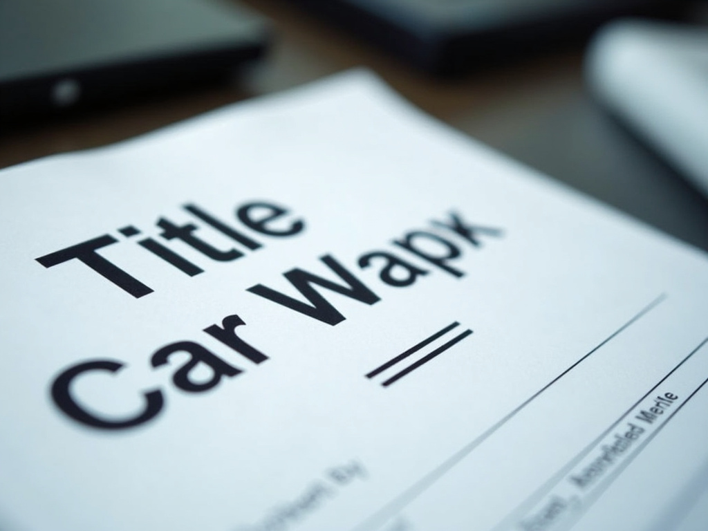 Car title document — title loans michigan