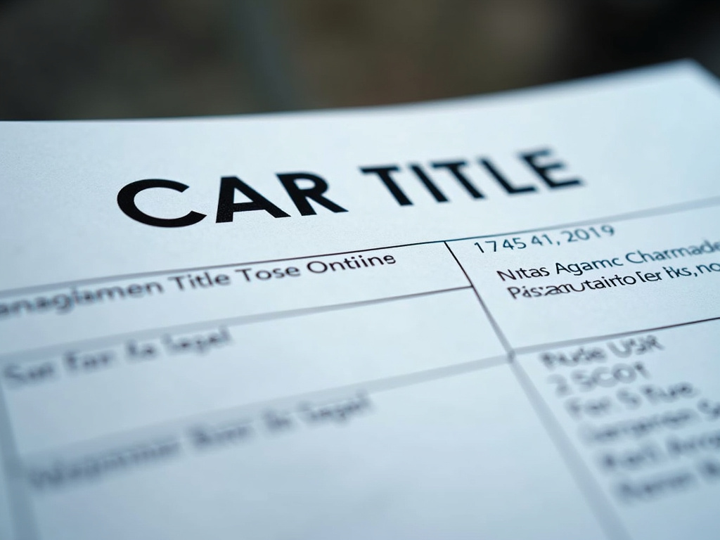 Car title document — title loans michigan