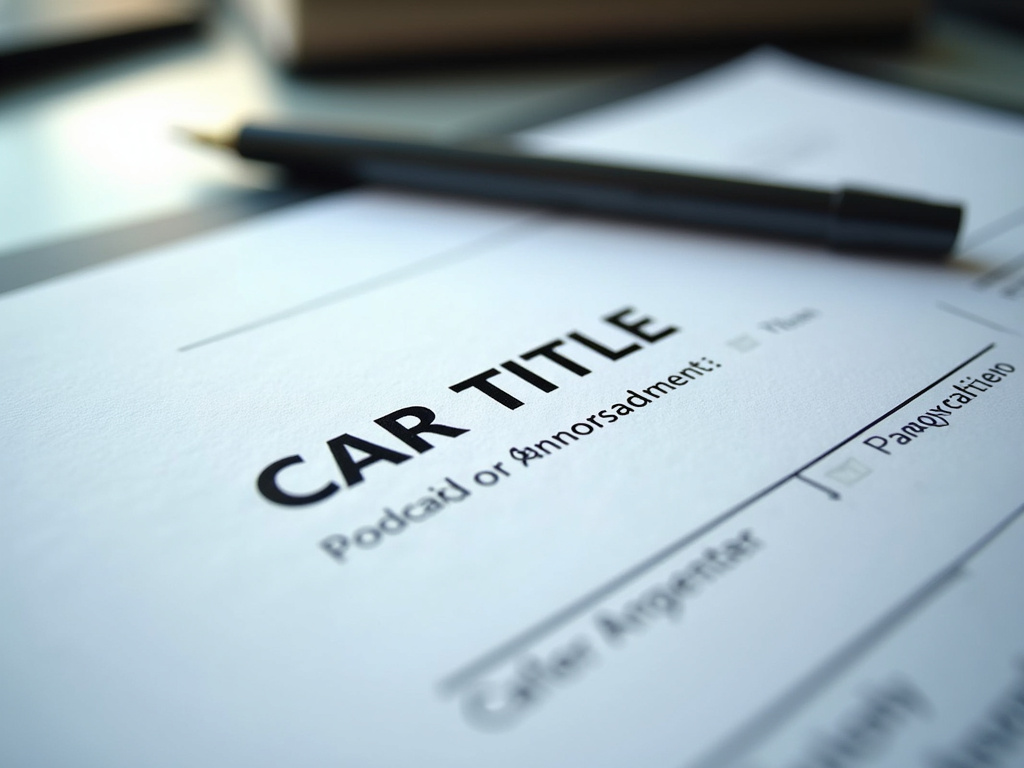 Car title document — title loans michigan