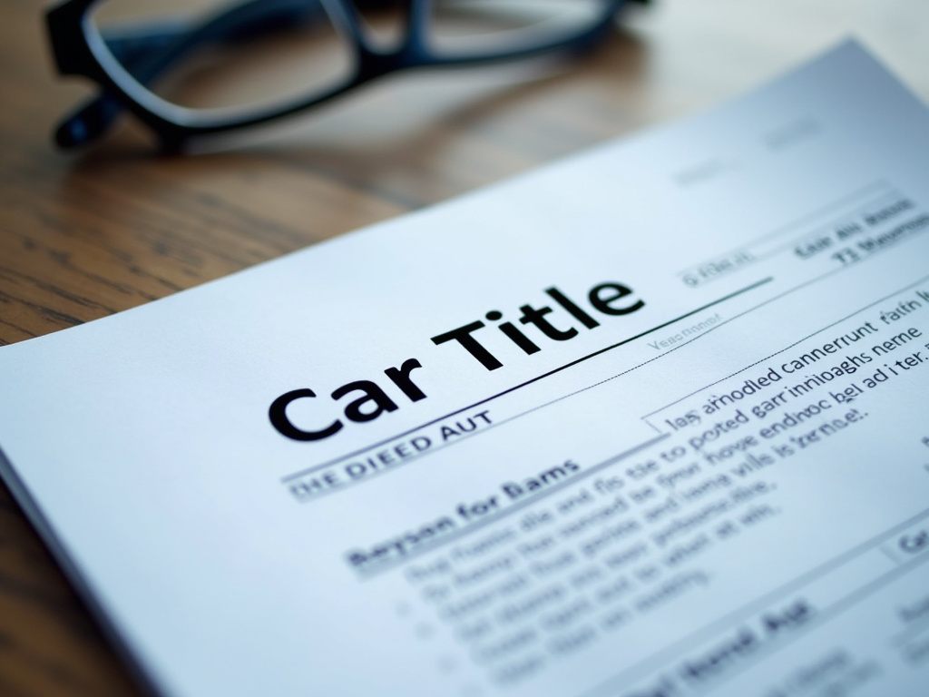 Car title document — title loans michigan