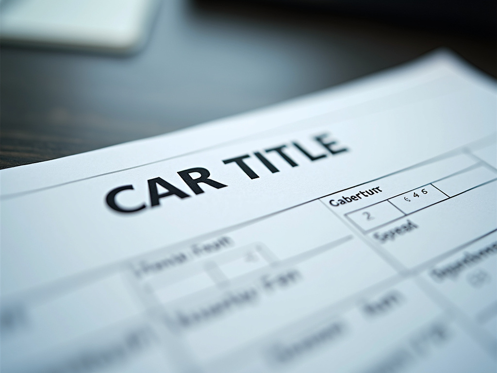 Car title document — title loans montana