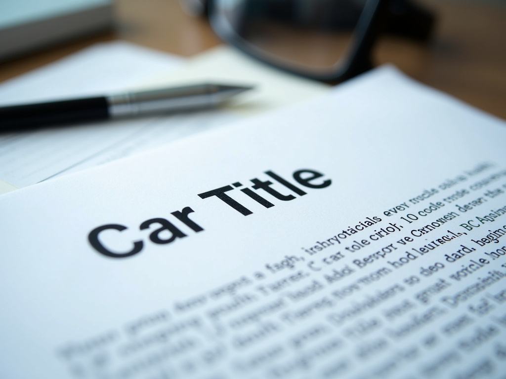 Car title document — title loans montana