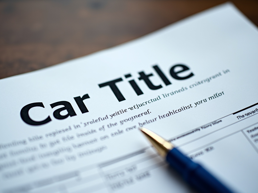 Car title document — title loans montana