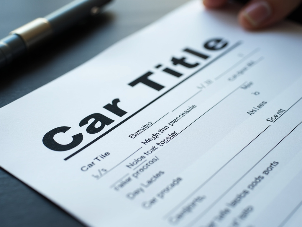 Car title document — title loans oklahoma