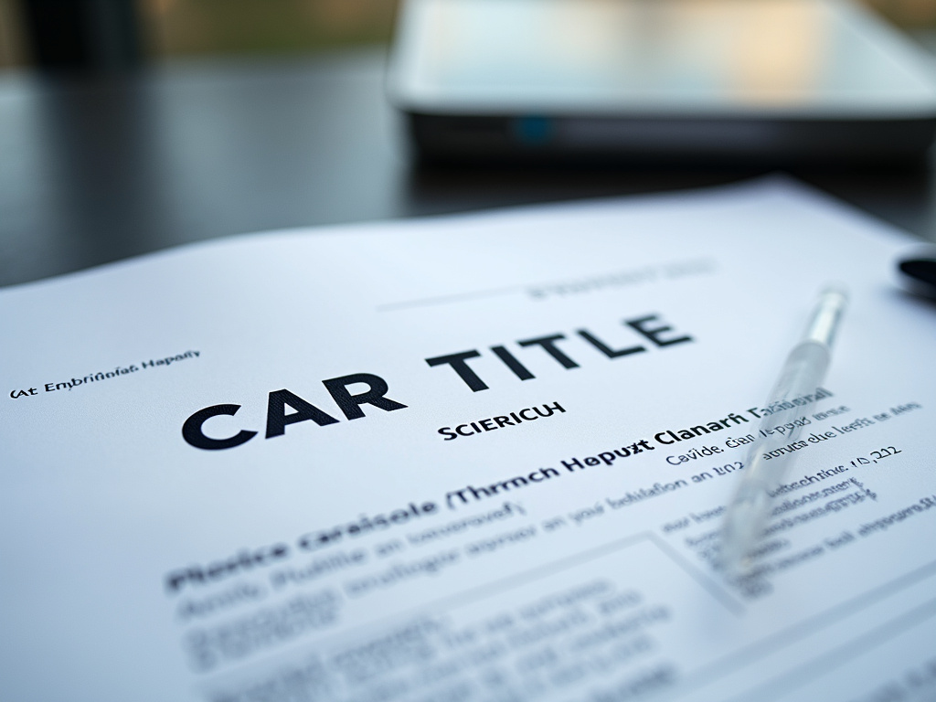 Car title document — title loans oklahoma