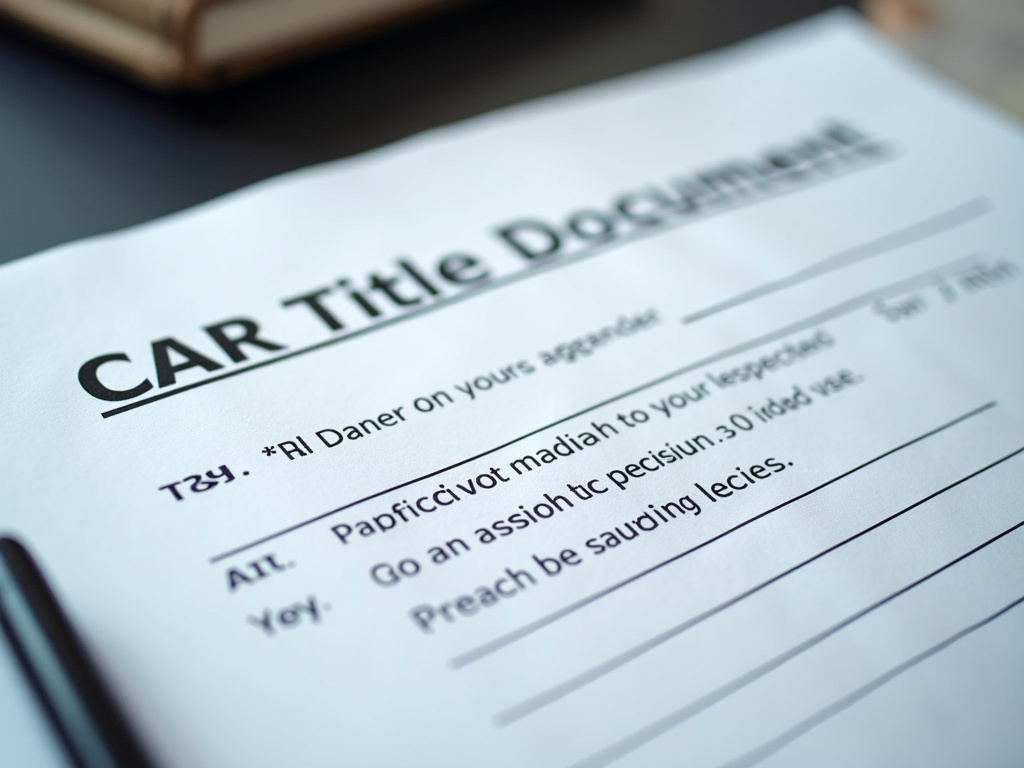 Car title document — title loans oklahoma