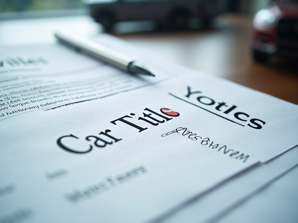 Car title document — title loans texas