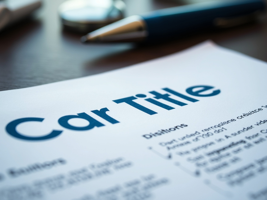 Car title document — title loans wisconsin