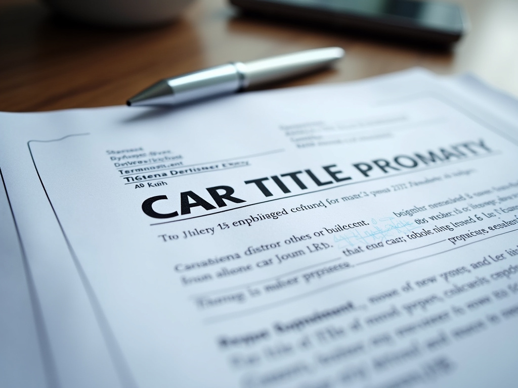 Car title document — title loans wisconsin