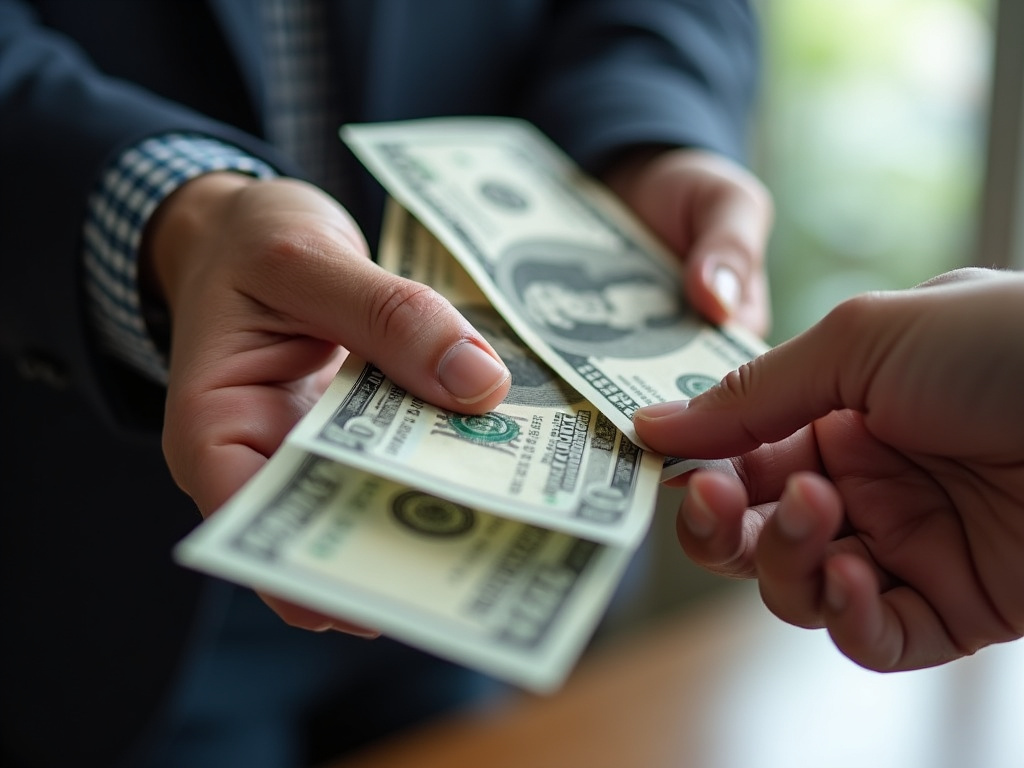 Cash handed over — title loans wisconsin