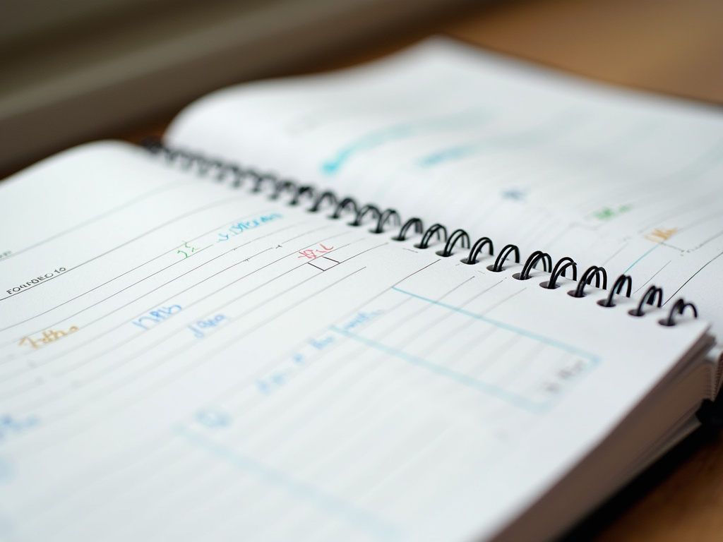Content calendar notebook — BlckPanda content marketing