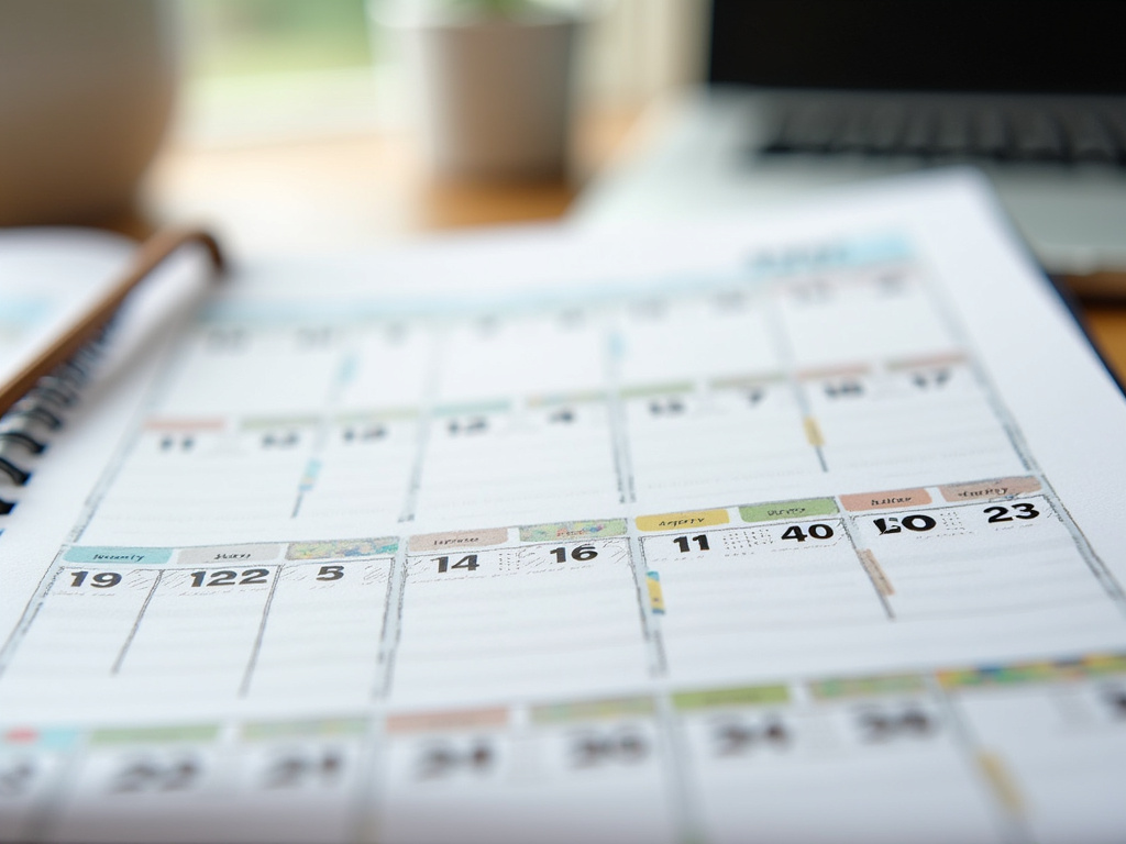 Content calendar notebook — BlckPanda content marketing