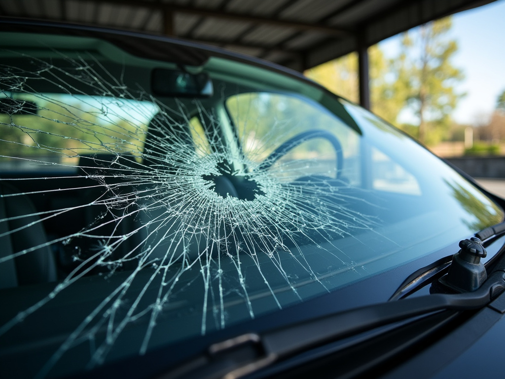 Cracked windshield — los angeles car accident lawyer