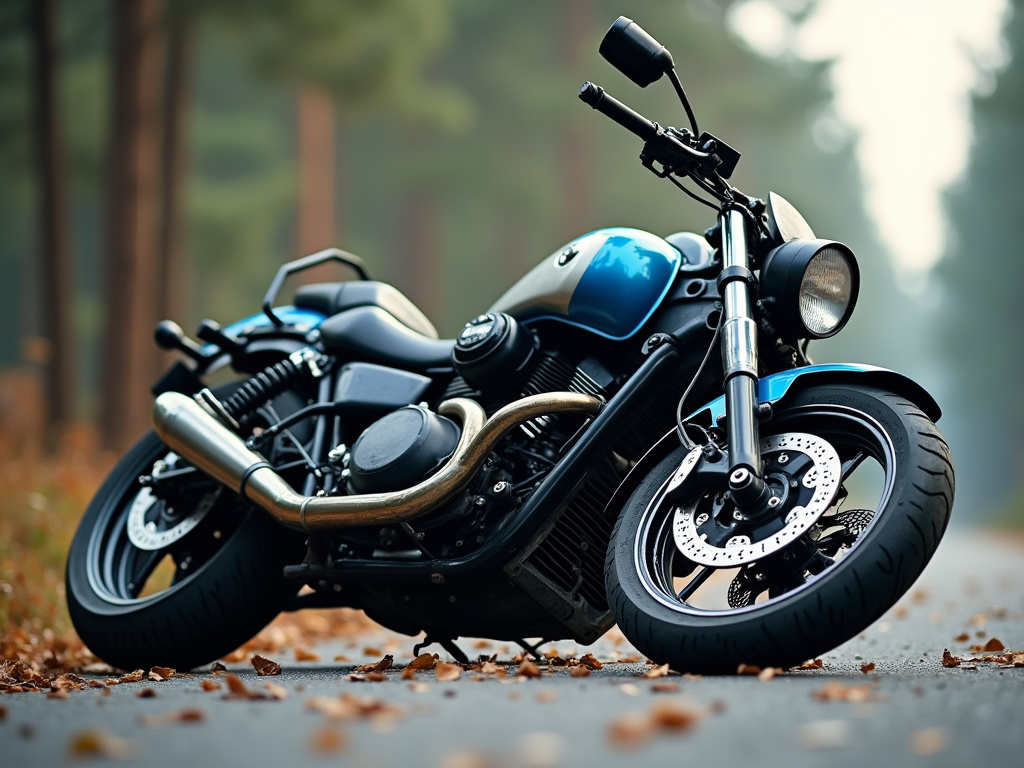 Crashed motorcycle — los angeles motorcycle accident lawyer
