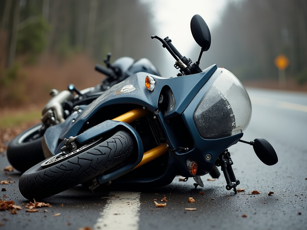 Crashed motorcycle — motorcycle accident lawyer phoenix