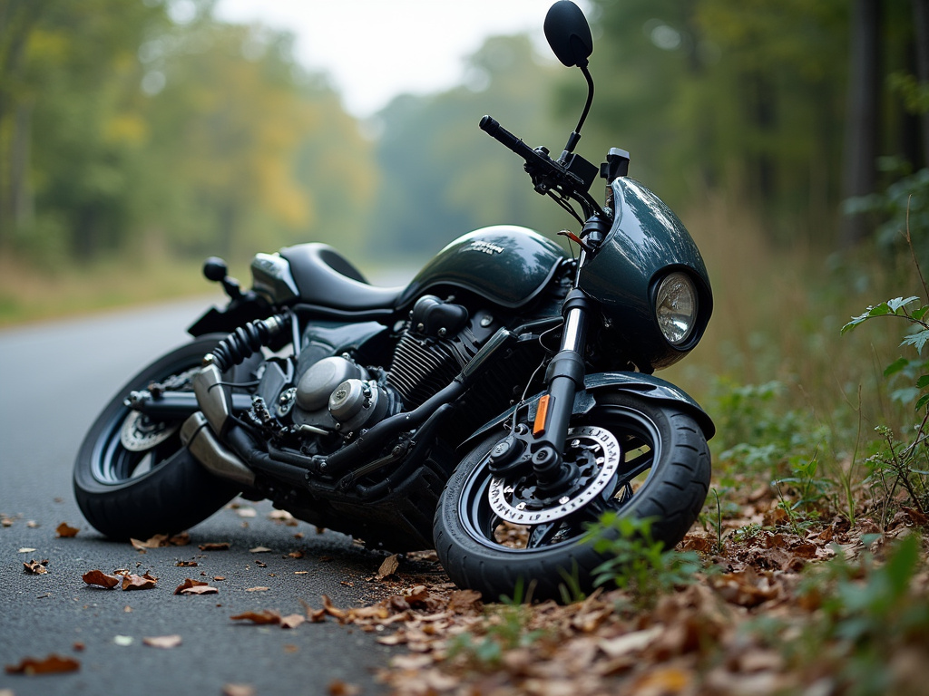 Crashed motorcycle — motorcycle accident lawyer phoenix
