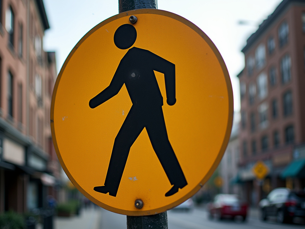 Crosswalk sign — bus accident lawyer phoenix