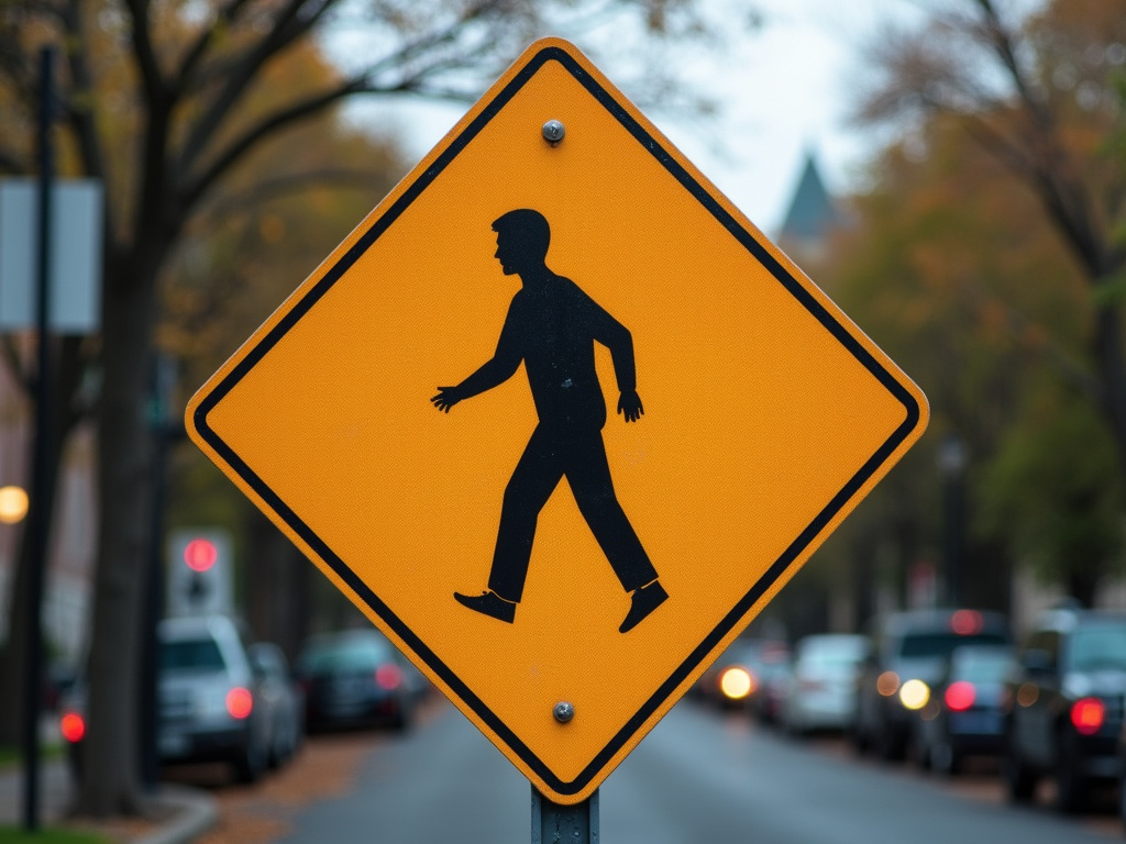 Crosswalk sign — pedestrian accident lawyer phoenix