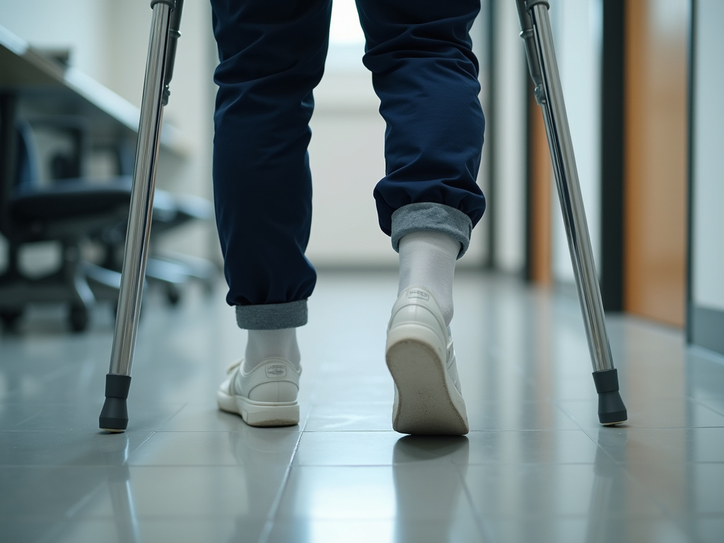 Crutches and cast — accident lawyer phoenix