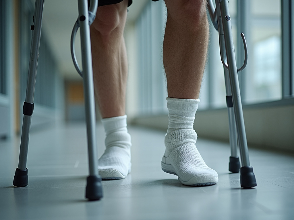 Crutches and cast — accident lawyer phoenix