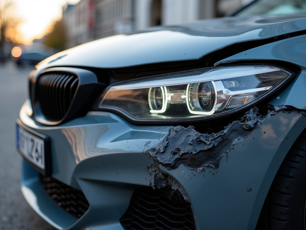 Damaged car bumper — los angeles hit and run accident lawyer