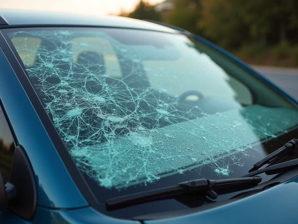 Damaged windshield — los angeles head-on collision lawyer