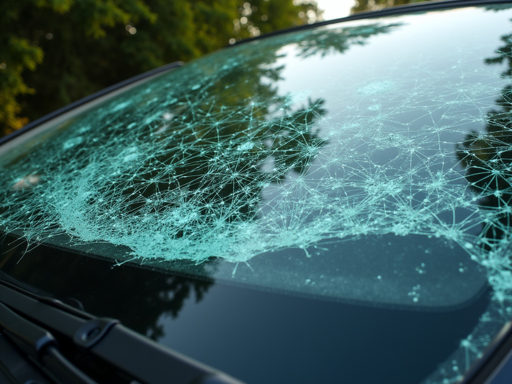 Damaged windshield — los angeles head-on collision lawyer