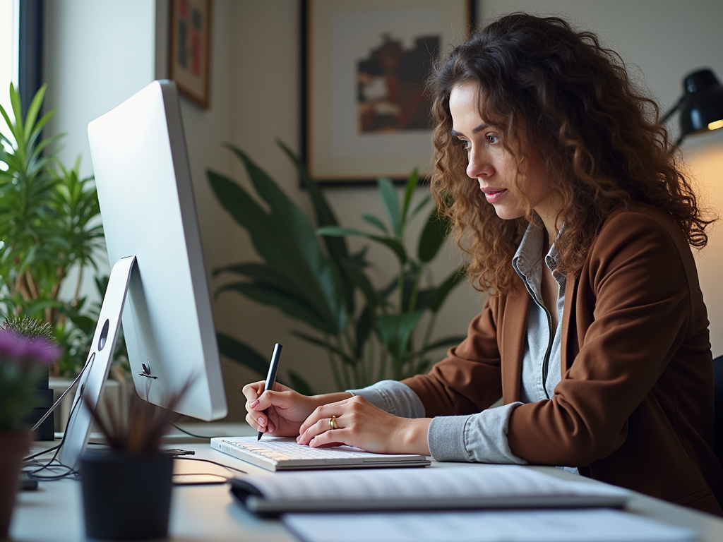 Designer at desk — BlckPanda brand agency