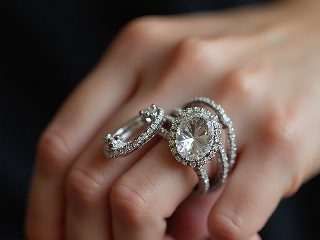 Diamond rings — jewelry store