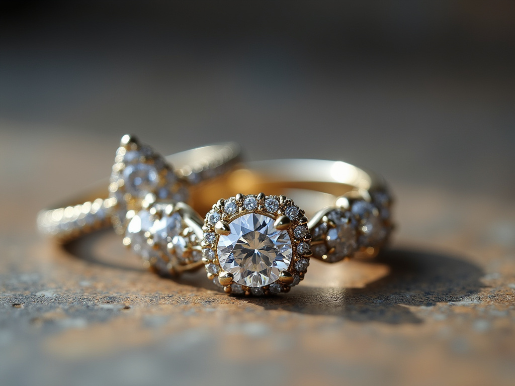 Diamond rings — jewelry store