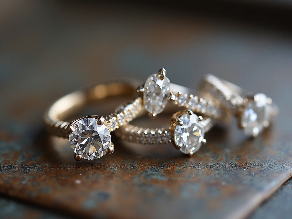 Diamond rings — jewelry store