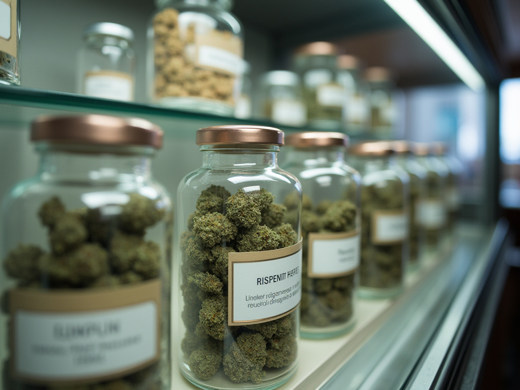 Dispensary display case — cannabis dispensary Maine