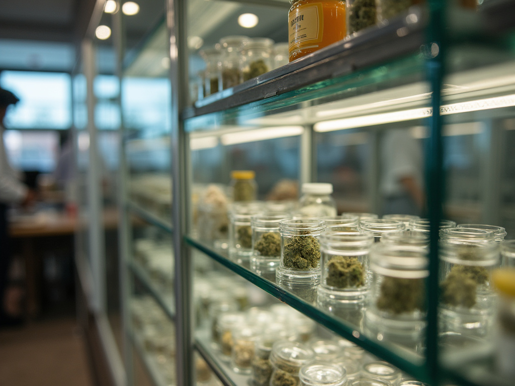 Dispensary display case — cannabis dispensary Maine
