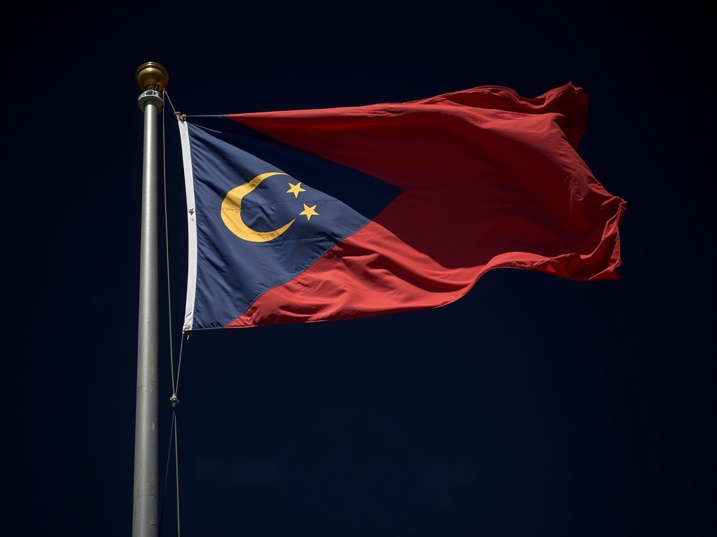 Flag at night — solar flag pole lighting