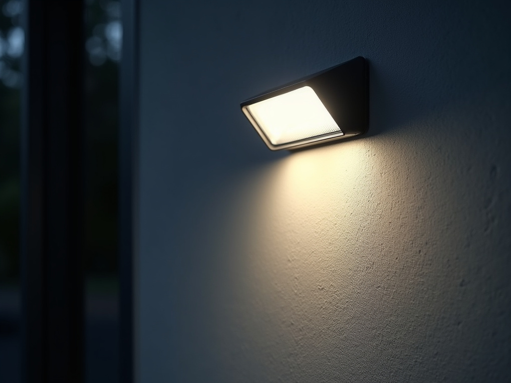Floodlight on wall — solar security lights