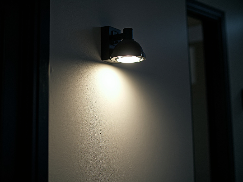 Floodlight on wall — solar security lights