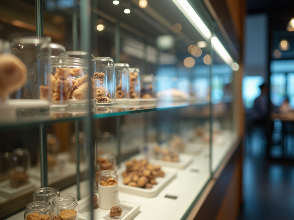 Glass display case — cannabis dispensary Eddington Maine