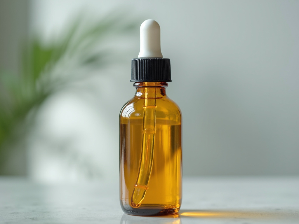 Glass dropper bottle — cannabis gummies