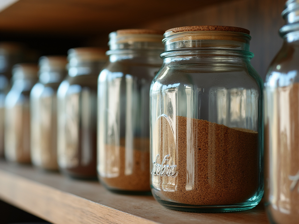 Glass jars shelf — cannabis dispensary Orono Maine