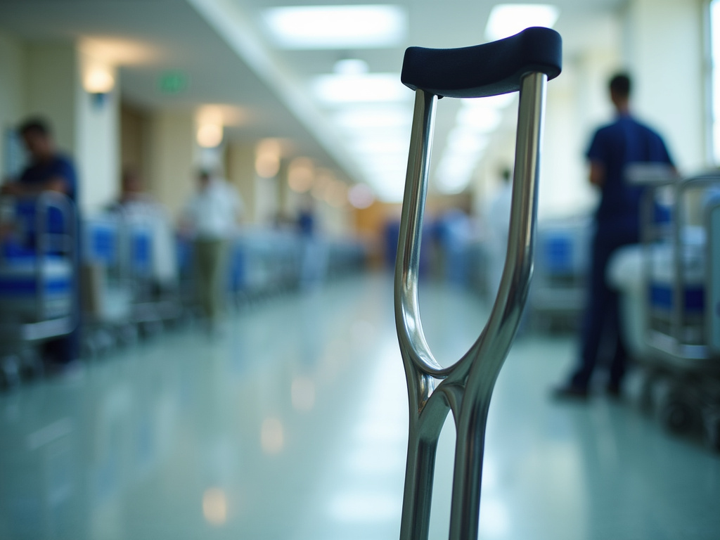 Hospital crutches — pedestrian accident lawyer phoenix