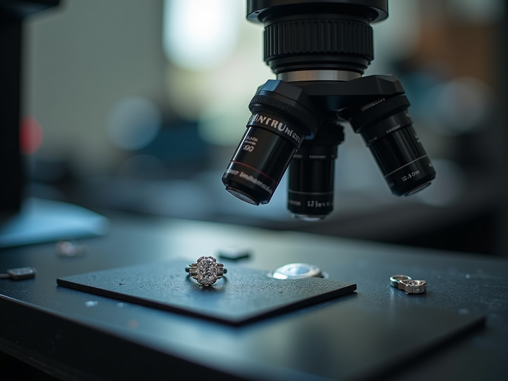 Jeweler's loupe — emerald cut engagement rings